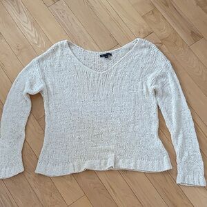 American Eagle Outfitters Cream Knit Sweater